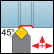 Ext. 90° Square 45° Approach